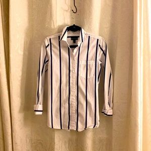 Striped button down J.Crew top